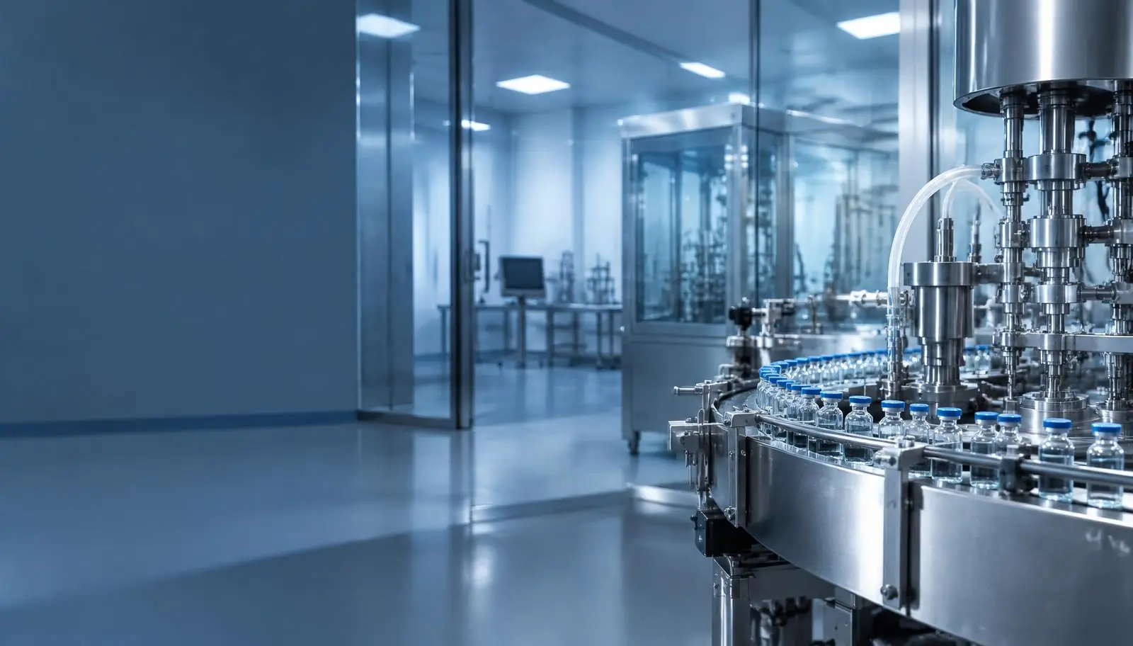 Cleanroom in een life sciences-productieomgeving
